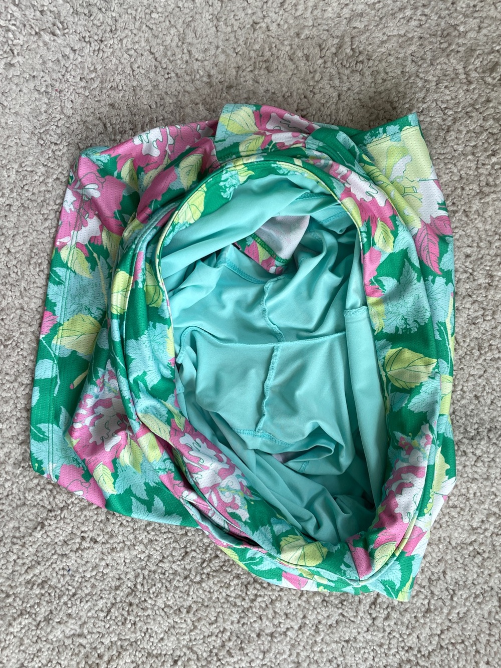 Sport Haley Tropical Green Pink Floral High Rise Athletic Golf Skort Size Small - Picture 8 of 10
